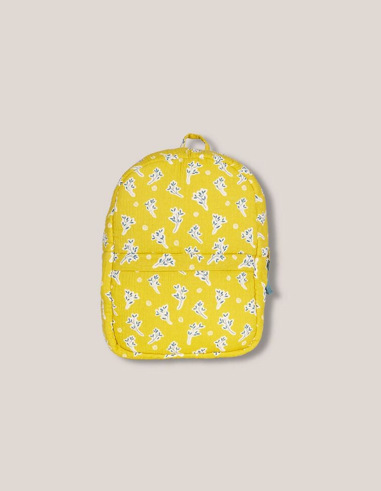 Mochila estampada amarelo