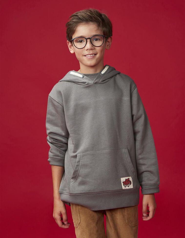 Sweatshirt com estampa de golfe cinza