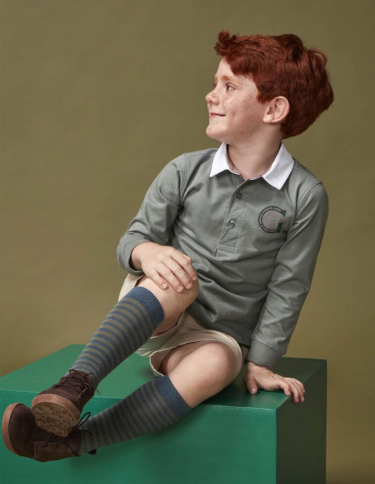 Polo piqué liso verde escuro