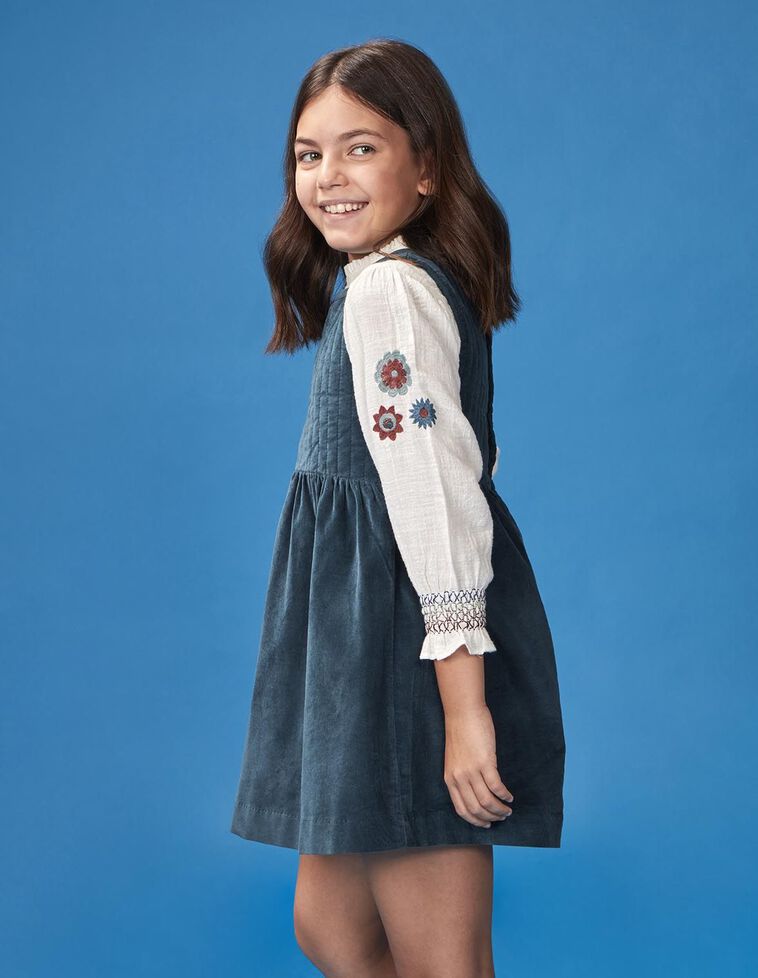 Blusa com bordado nas mangas bufantes branco