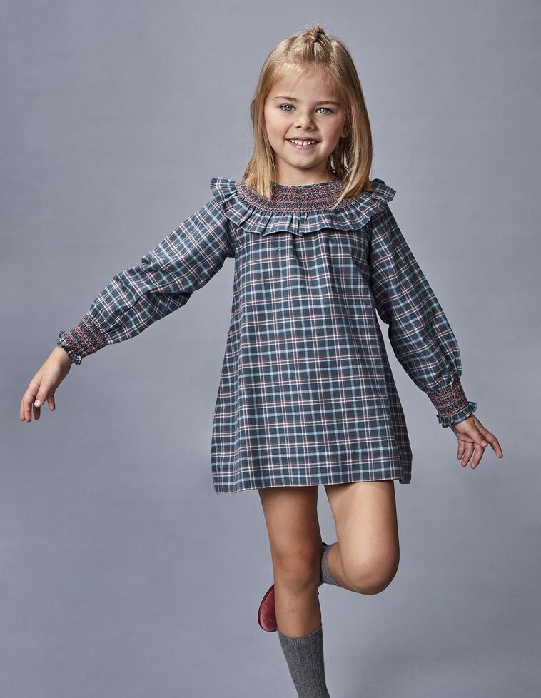 Vestido xadrez verde