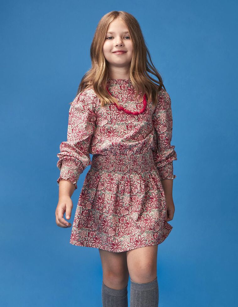 Vestido flor indiana verde escuro