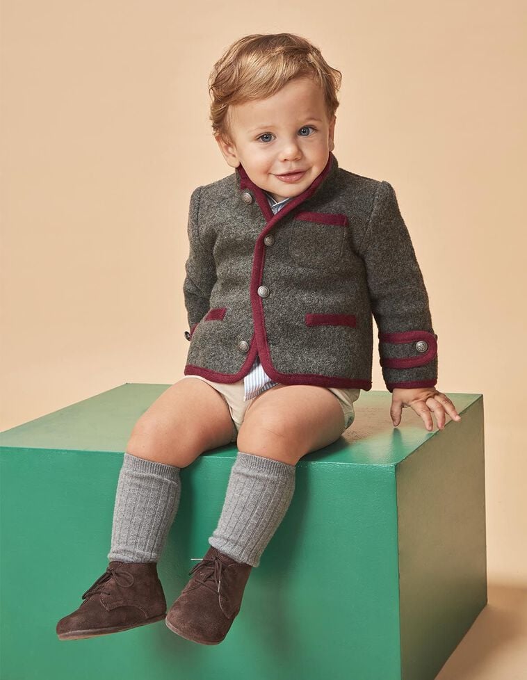 Casaco austríaco de lã verde