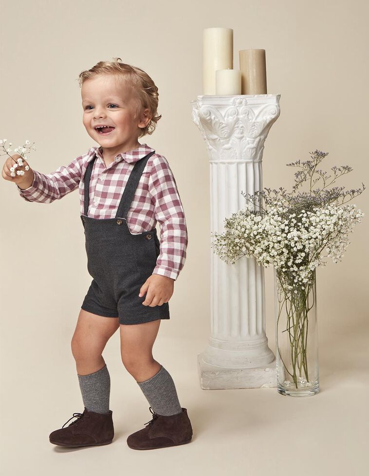 Camisa xadrez vichy roxa