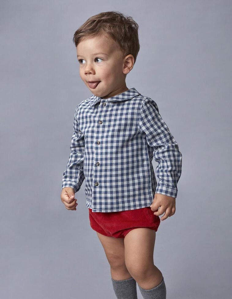 Camisa xadrez vichy azul