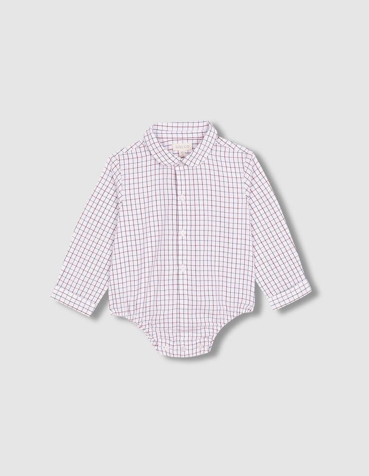 Camisa body gola bebé branca