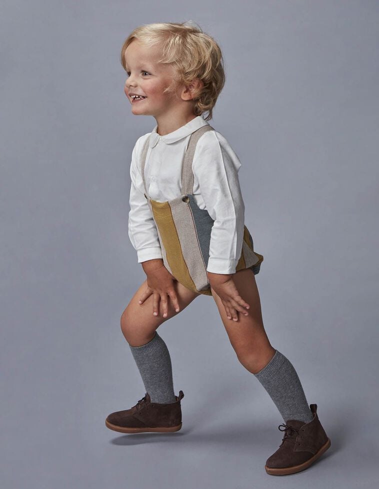 Camisa body com gola de bebé branca