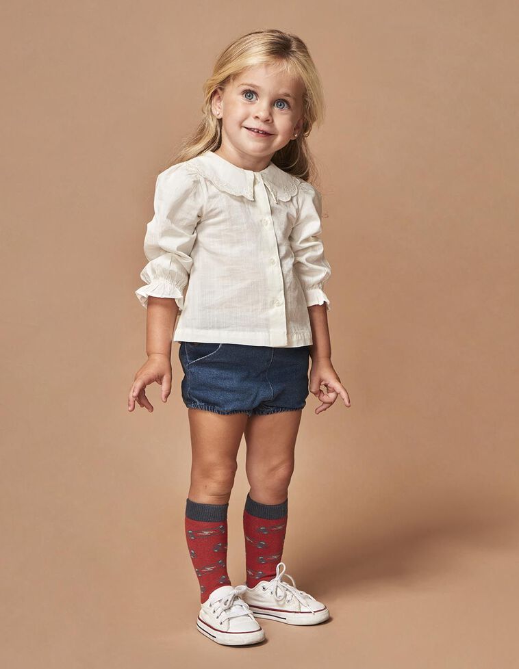 Bombacha em ganga azul claro