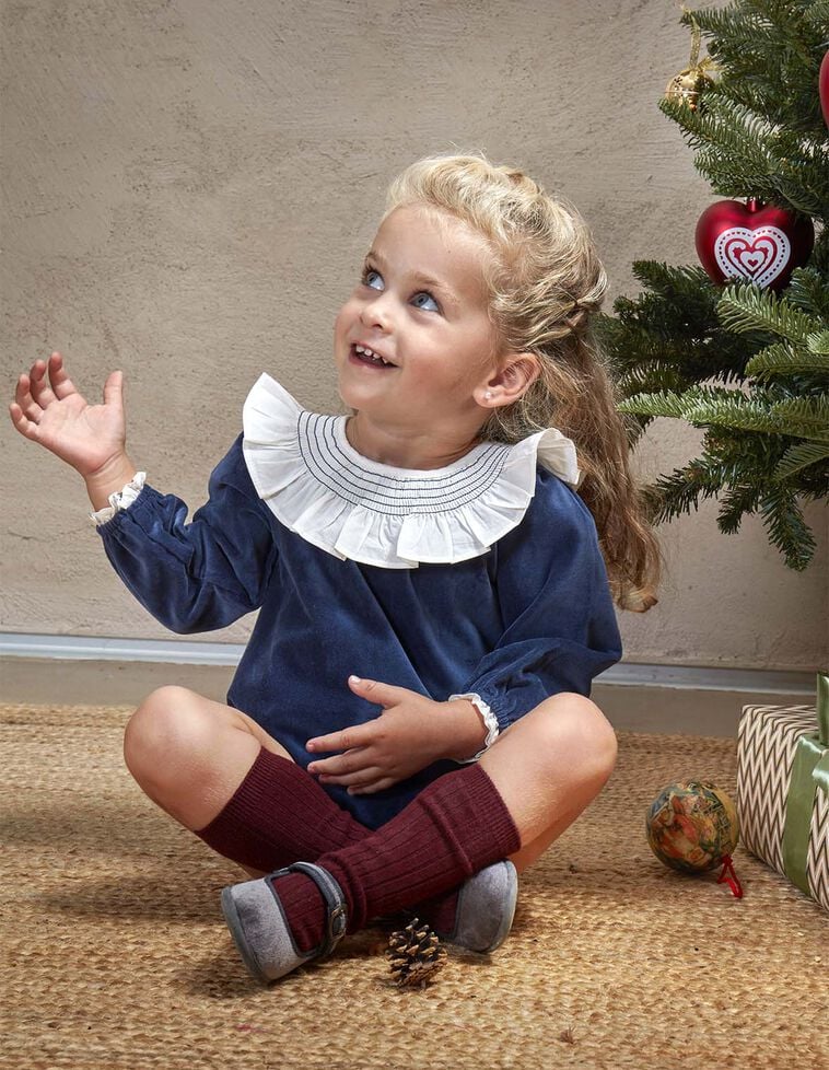 Macacão de veludo azul