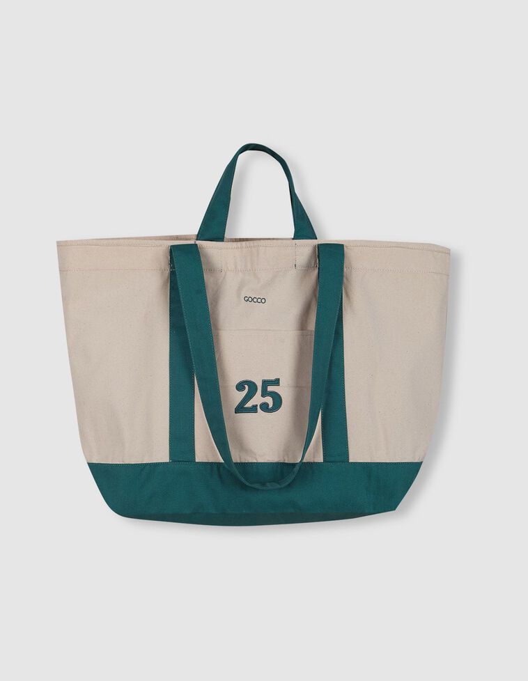 Bolsa bordado "25" especial aniversário bicolor